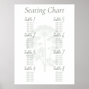 FONDNESS Wedding Seating Chart Poster