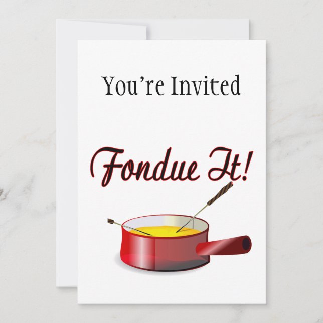 Fondue It Fondue Set Invitation (Front)