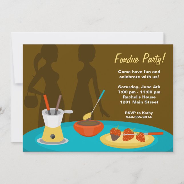 Fondue Party Invitation (Front)