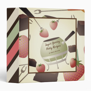 fondue pot dinner party cookbook recipe binder