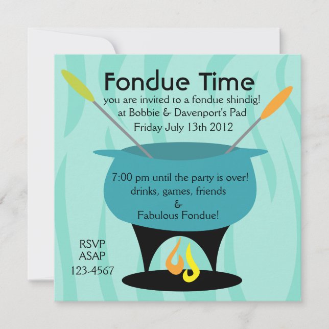Fondue Time! Invitation (Front)
