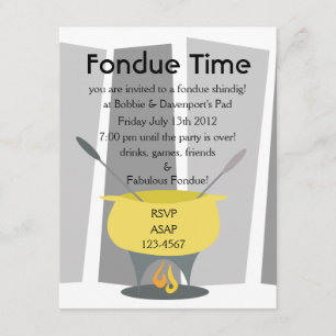 Fondue Time! Invitation