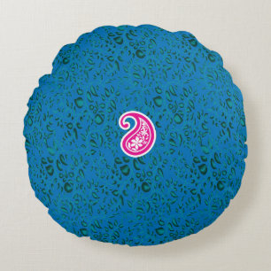 font, art, magenta, symbol, circle, pattern, logo, round pillow