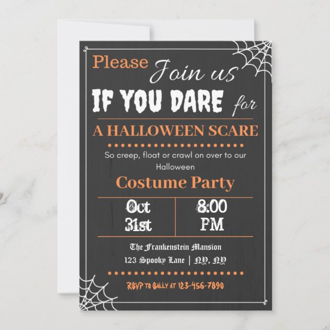 Font-astic Halloween Party Invitation (Front)
