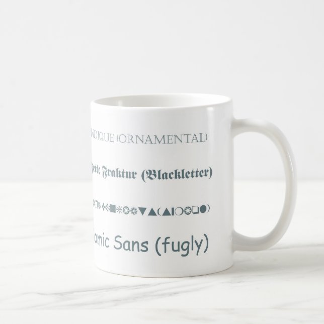 Font Classes Mug (Right)