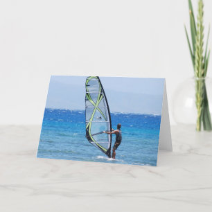Font de la planche à voile les cartes de voeux