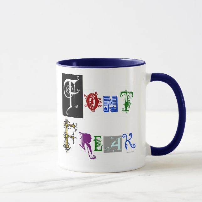 Font Freak Typography Designer Saying Mug (Right)