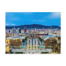 Font Montjuic, Barcelona postcard