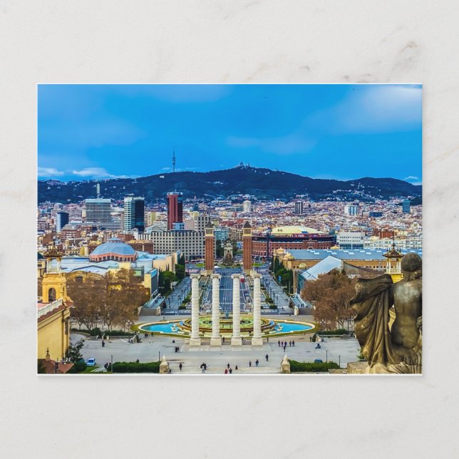 Font Montjuic, Barcelona postcard (Front)