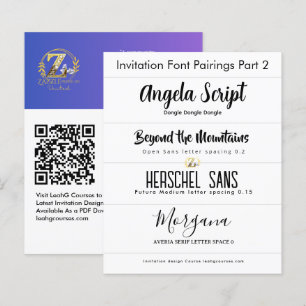Font Pairings for Invitations Part 2 by LeahG
