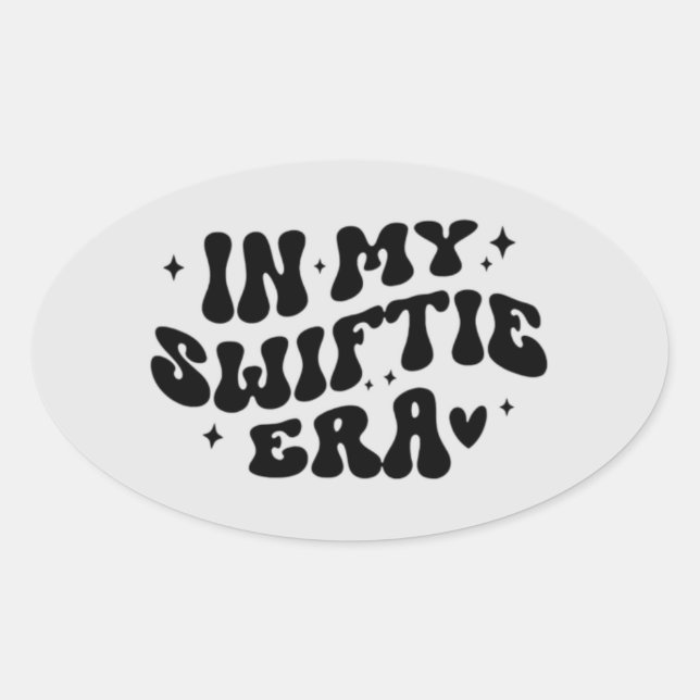 font style oval sticker (Front)