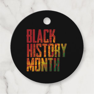 Font Style Tricolor Black History Month Favour Tags