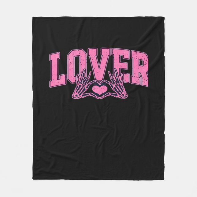 Font With Skeleton Hands Classic Fleece Blanket (Front)