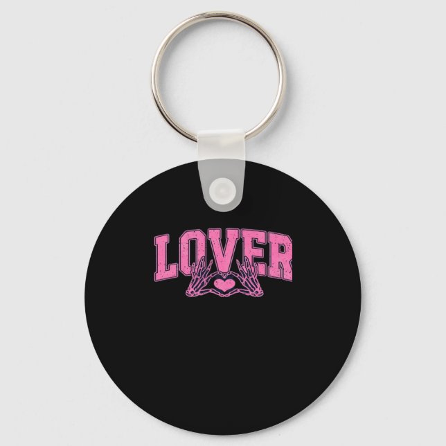 Font With Skeleton Hands Classic Keychain (Front)