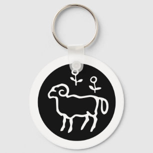 Font Zodiac: ARIES + your Colours & Ideas Keychain