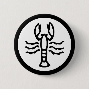 Font Zodiac: CANCER + your Colours & Ideas 2 Inch Round Button