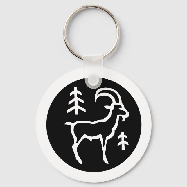 Font Zodiac: CAPRICORN + your Colours & Ideas Keychain (Front)