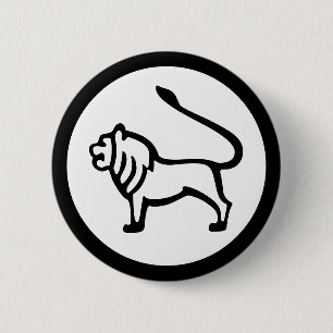 Font Zodiac: LEO + your Colours & Ideas 2 Inch Round Button