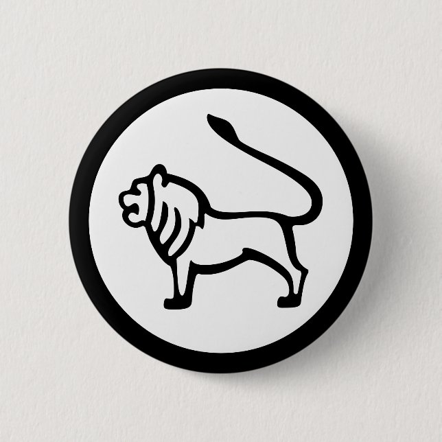 Font Zodiac: LEO + your Colours & Ideas 2 Inch Round Button (Front)