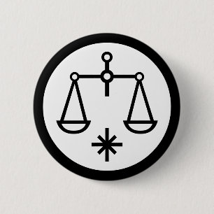 Font Zodiac: LIBRA + your Colours & Ideas 2 Inch Round Button