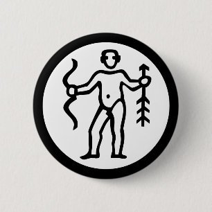 Font Zodiac: SAGITTARIUS + your Colours & Ideas 2 Inch Round Button