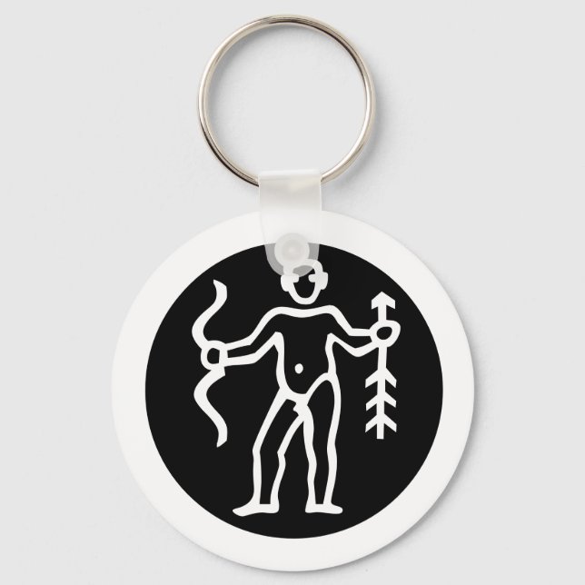 Font Zodiac: SAGITTARIUS + your Colours & Ideas Keychain (Front)