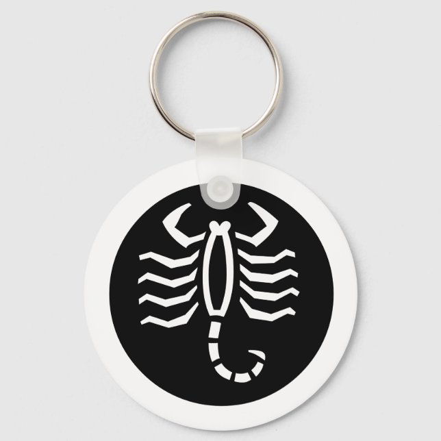 Font Zodiac: SCORPIO + your Colours & Ideas Keychain (Front)