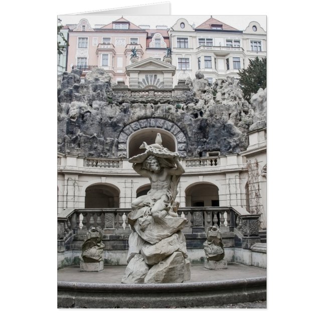 Fontaine avec statue de Neptune à Prague (Devant)