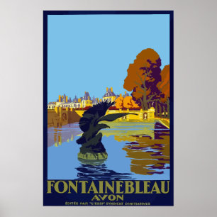 Fontaine Bleu - France Poster