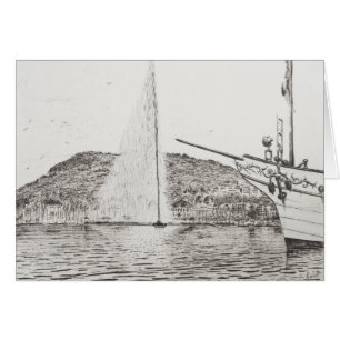 Fontaine de Genève et arc de l'embarcation de