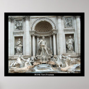 Fontaine de Trevi à Rome, Italie Poster