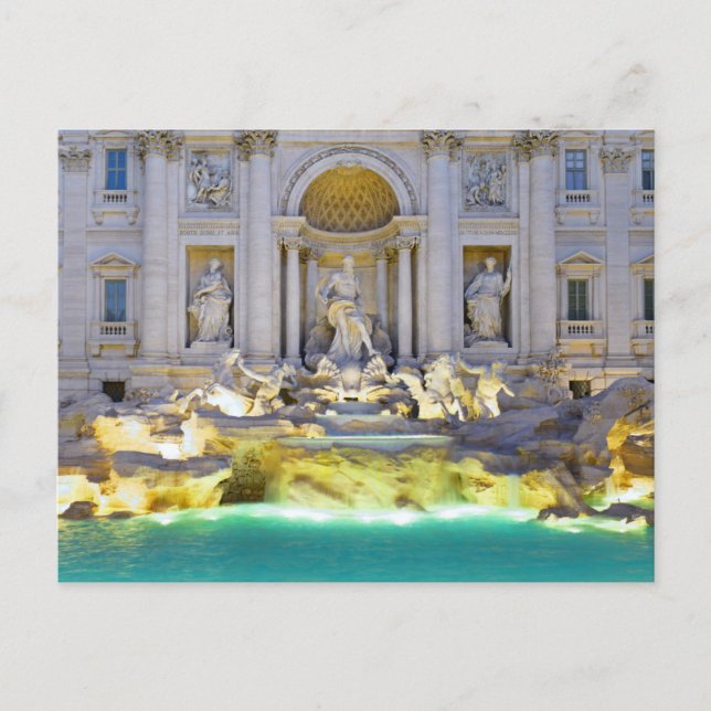 Fontaine de Trevi, Rome, Italie Carte postale (Devant)