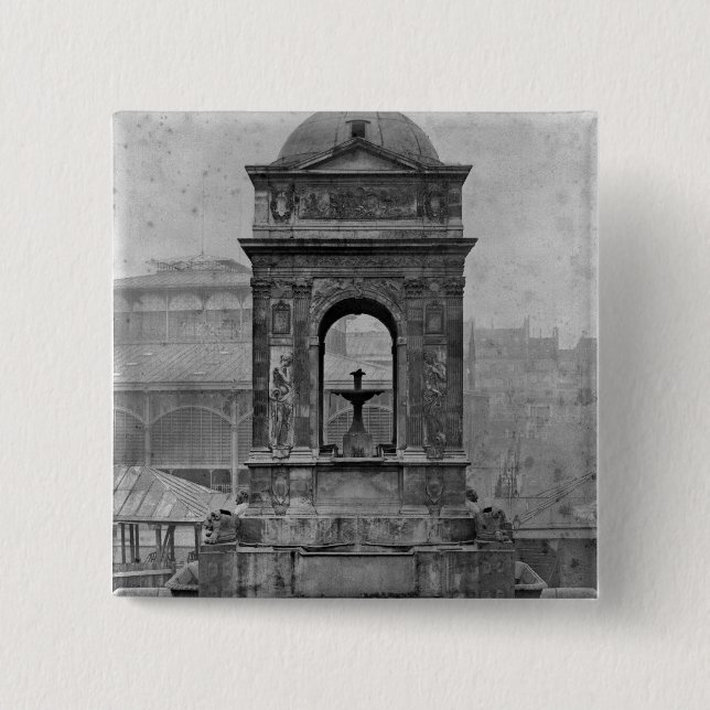 Fontaine des Innocents, 1547 2 Inch Square Button (Front)
