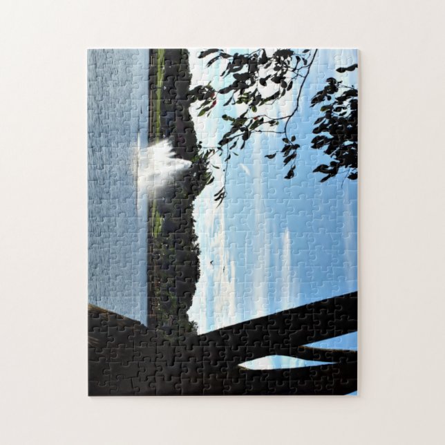Fontaine sur le Puzzle du lac (Vertical)