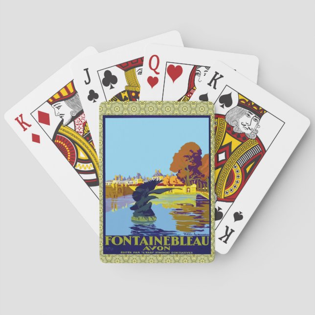 Fontainebleau Avon France French Travel  Playing Cards (Back)