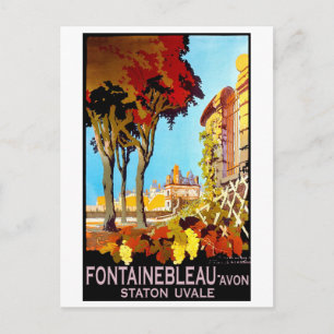 Fontainebleau, Avon, Paris, France, vintage Postcard