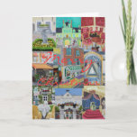 Fontainebleau Merry Christmas Collage Holiday Card<br><div class="desc">Christmas collage of 9 original oil paintings of Fontainebleau France by Susan Payne-Trutna .</div>