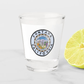 Fontana (California) city flag Shot Glass