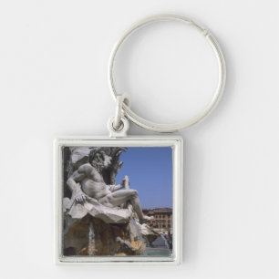 Fontana dei Quattro Fiumi, Piazza Navona, Rome, Keychain
