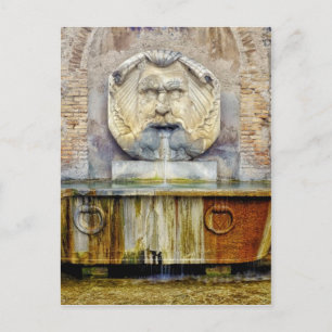 Fontana del mascherone di Santa Sabina Holiday Postcard