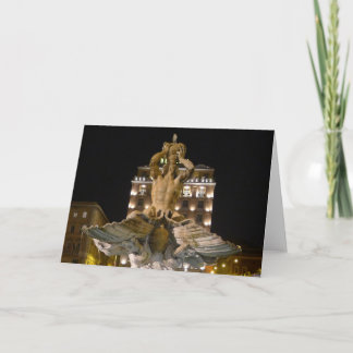 Fontana del Tritone , Rome, Italy -  Card