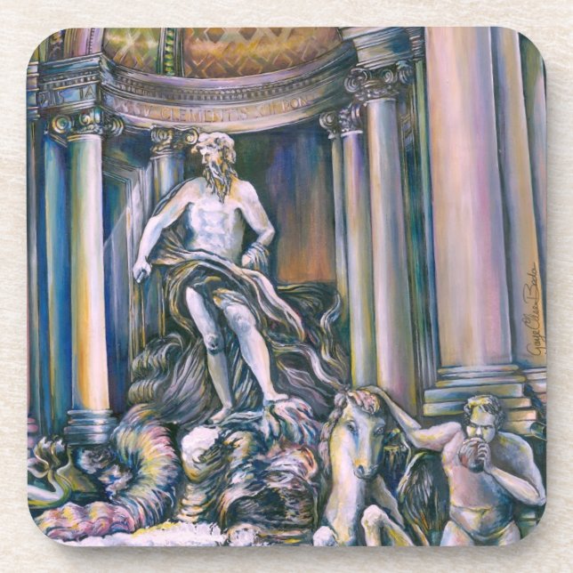 Fontana Di Trevi, Roma, Italy Coaster (Front)