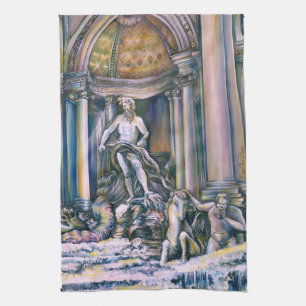 Fontana Di Trevi, Roma, Italy Kitchen Towel