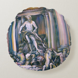 Fontana Di Trevi, Roma, Italy Round Pillow