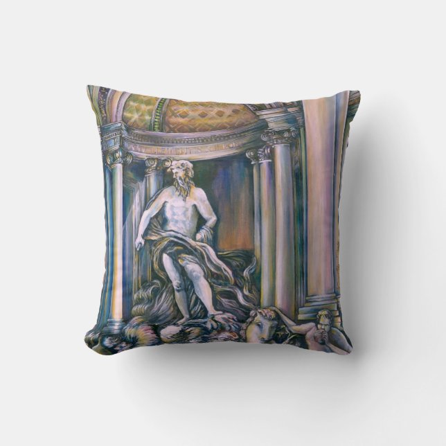 Fontana Di Trevi, Roma, Italy Throw Pillow (Front)