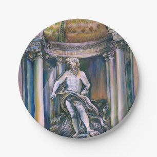 Fontana Di Trevi, Roma Paper Plate