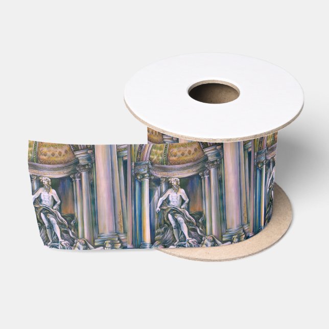 Fontana Di Trevi, Roma Satin Ribbon (Spool)