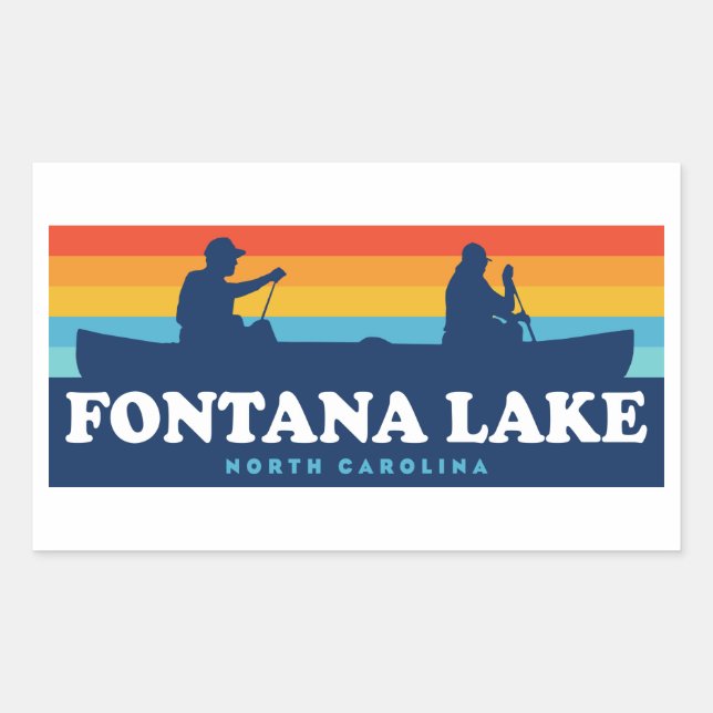 Fontana Lake North Carolina Canoe Sticker (Front)