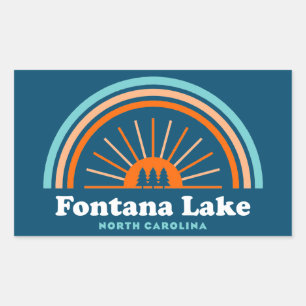 Fontana Lake North Carolina Rainbow Sticker