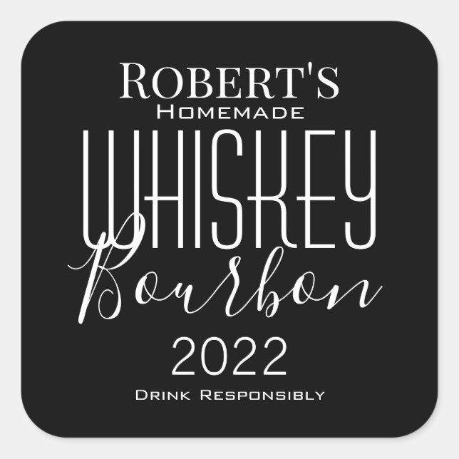 Fontes cool Whiskey Bourbon Étiquette (Devant)